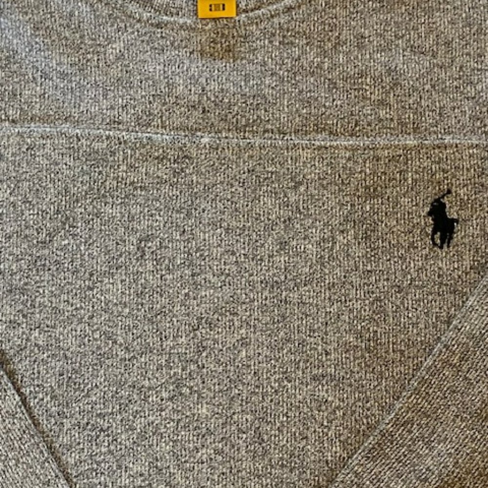 RALPH LAUREN Polo Boys Grey Sweater Pull Over Size Medium 10-12 Lightweight - Picture 4 of 5